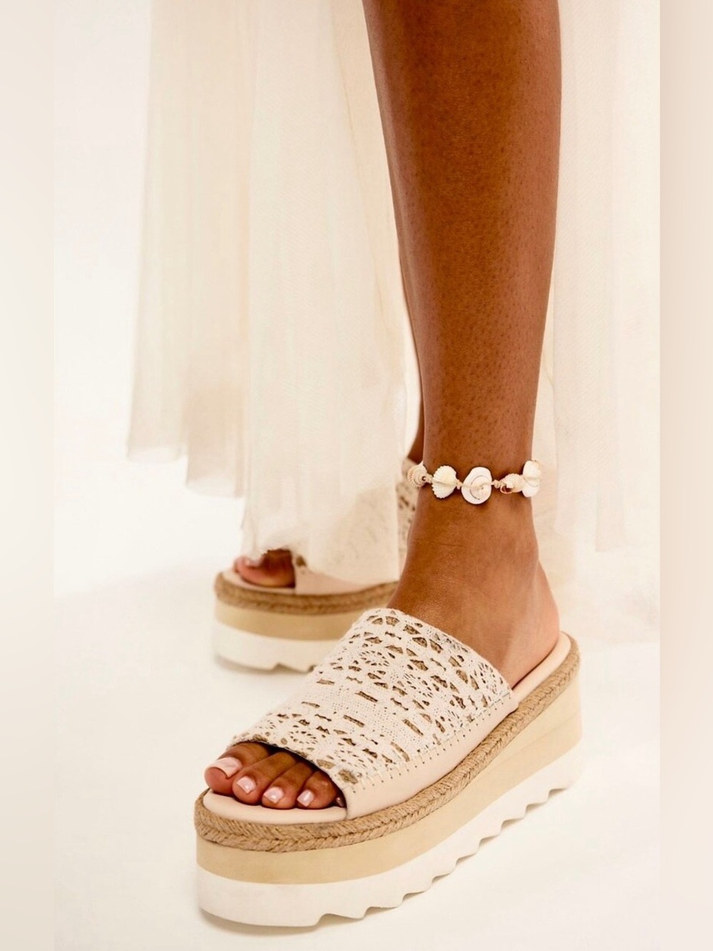 New FREE PEOPLE ESPADRILLE PLATFORM SANDAL size 8